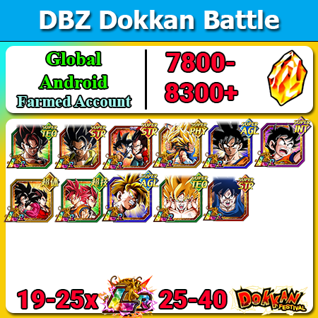 [Global][Android] Dokkan Battle Farmed Account 7800DS💎7th 8th Anniversary Thousandfold Plea Goku