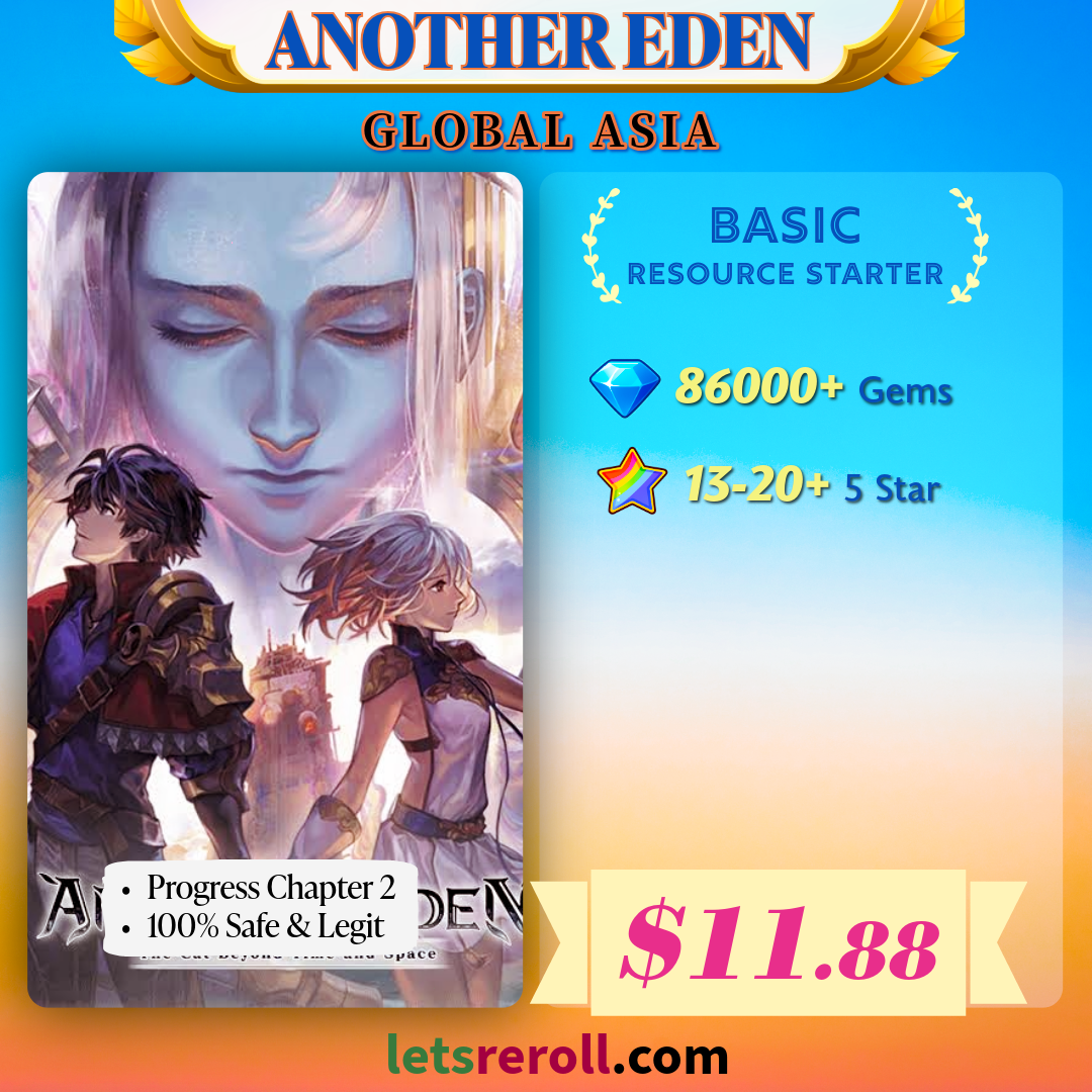 [Global Asia] Another Eden 86,000+💎Basic Resource Starter
