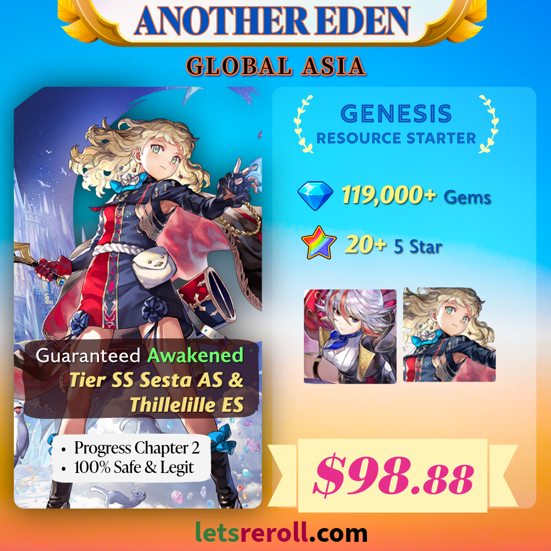 [Global Asia] Another Eden 119,000+💎Genesis Resource Starter
