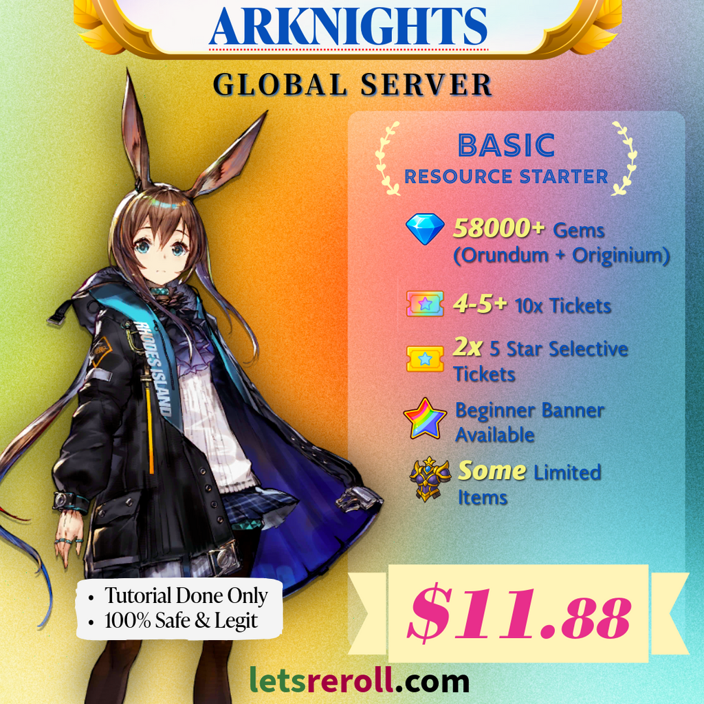 [Global] Arknights Fresh Jackpot Starter 58000+💎 4 10x Tickets