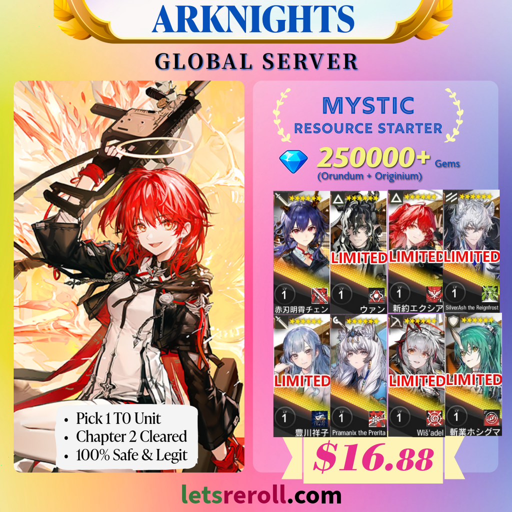 [Global] Arknights Mystic Resource Starter 250000+💎 Tier SS Units