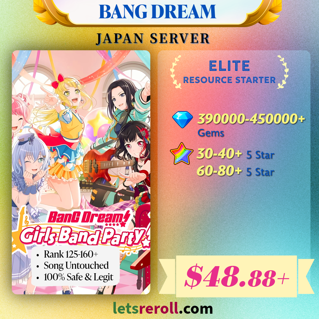 [Japan] BanG Dream! Bandori Elite Resource Starter 390000-450000💎