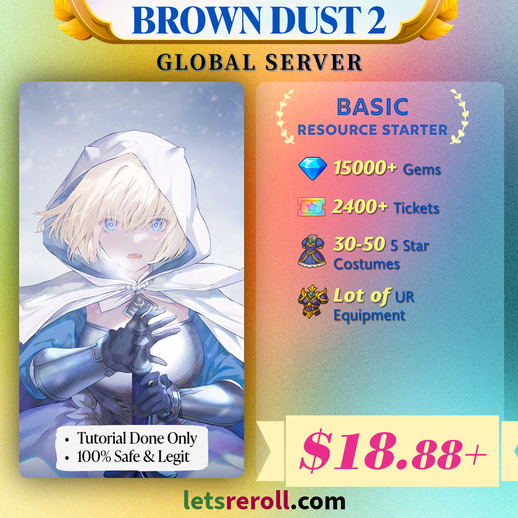 [Global] Browndust 2 Fresh Basic Resource Starter 3000-4000+Draws💎