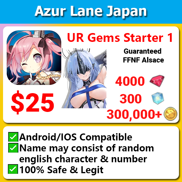 [Japan] Azur Lane Fresh UR Starter FFNF Alsace Starter 4000💎