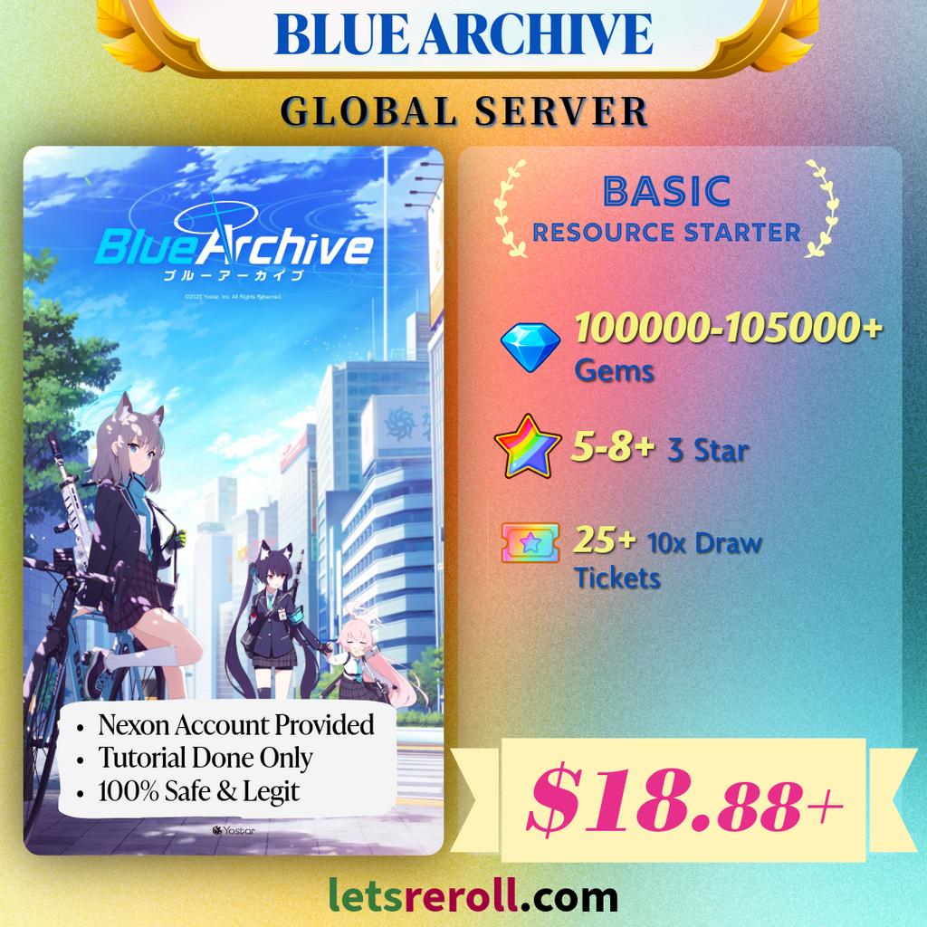 [Global][Region - Taiwan/Hong Kong/Macau] Blue Archive 100000+💎 Gem Starter