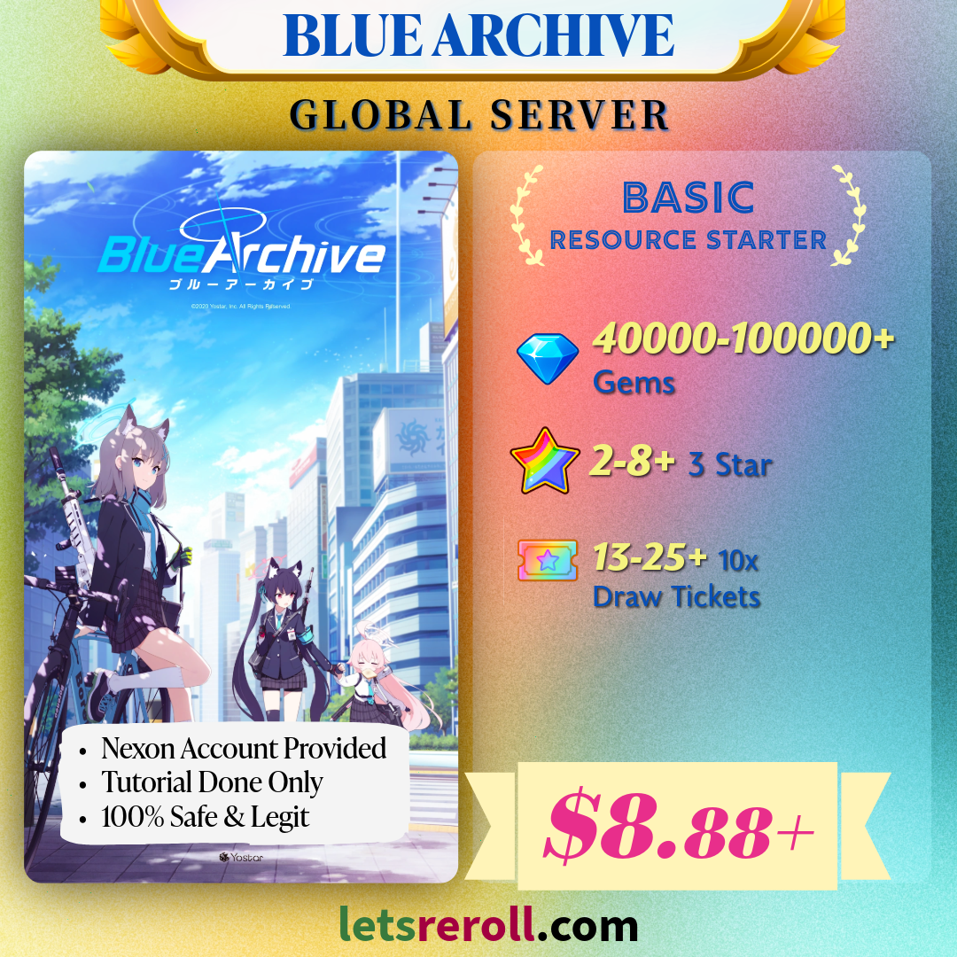 [Global][Region - Taiwan/Hong Kong/Macau] Blue Archive 100000+💎 Gem Starter