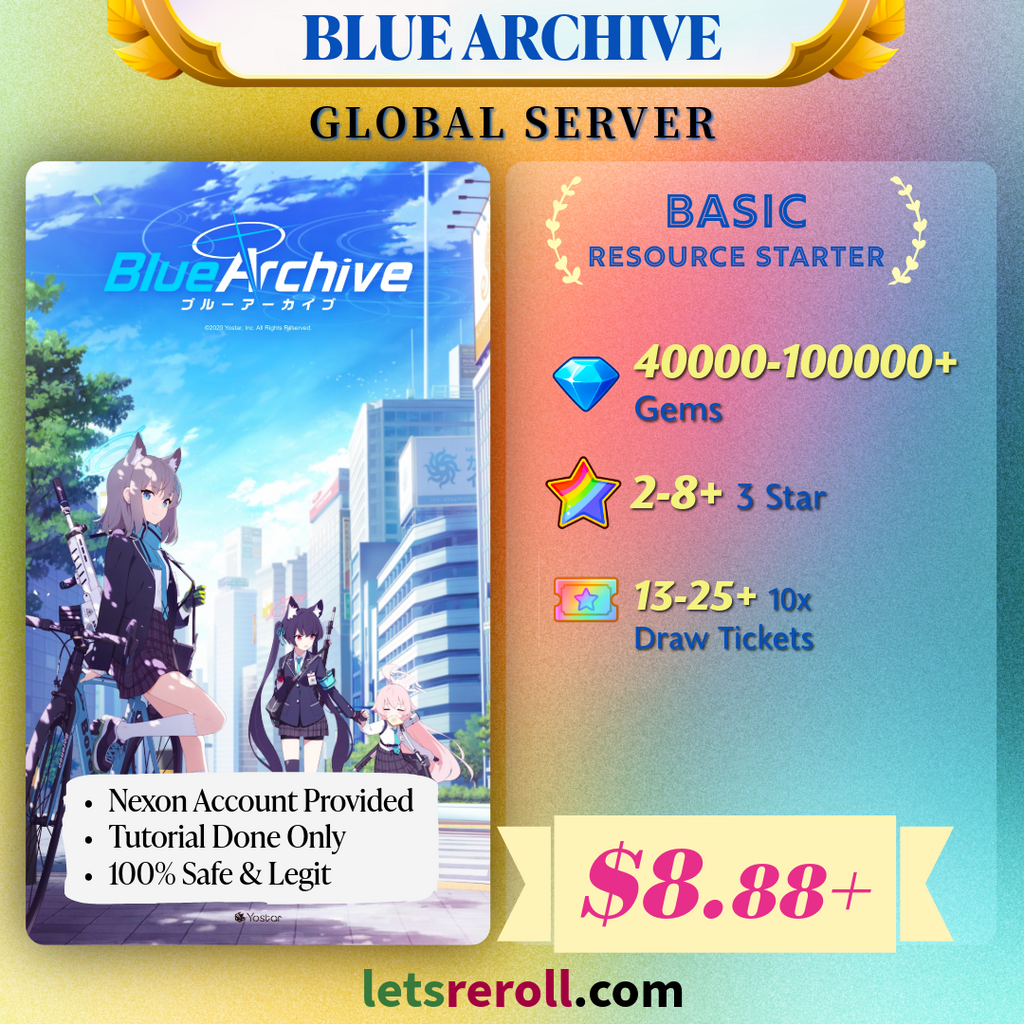 [Global][Region - Taiwan/Hong Kong/Macau] Blue Archive 100000+💎 Gem Starter