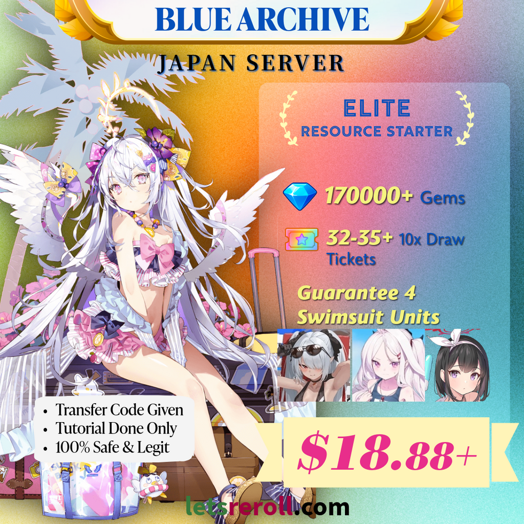 [Japan] Blue Archive ブルーアーカイブ Elite Starter 170000+ Gems