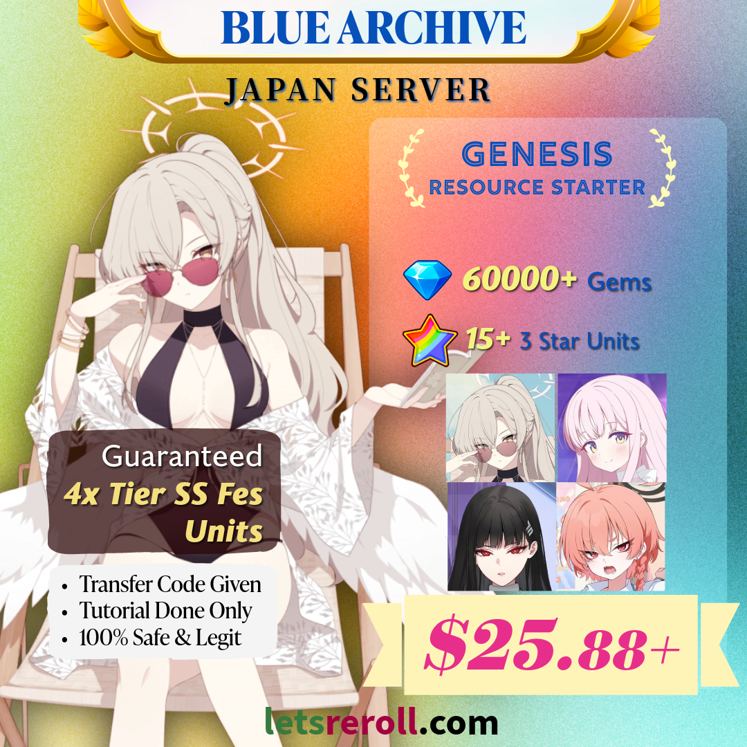 [Japan] Blue Archive ブルーアーカイブ Special Tier 0 Starter 60,000+ Gems
