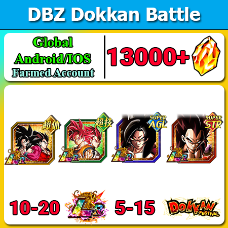 [Global][Android/IOS] Dokkan Battle Farmed Starters with 13000DS 7th Anniv SSGSS SSJ4 Goku&Vegeta