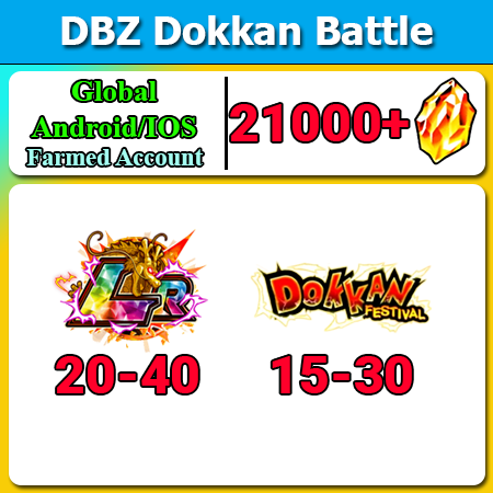 [Global][Android/IOS] Dokkan Battle Farmed Starters with 21000DS💎