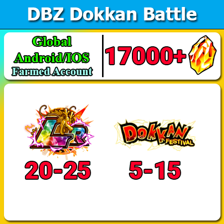 [Global][Android/IOS] Dokkan Battle Farmed Starters with 17000DS💎