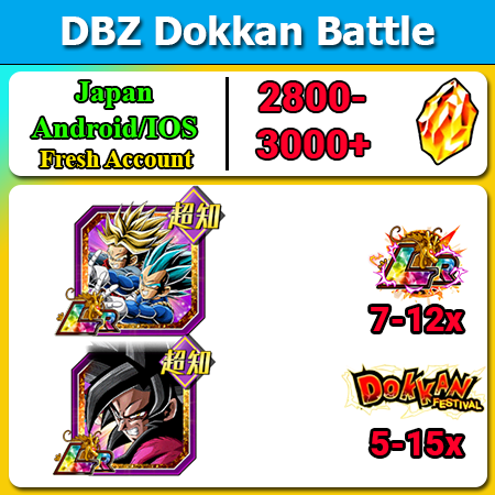 [Japan][Android/IOS] Dokkan Battle Fresh Starters with 2800DS💎 LR Power of Pride and Hope SS4 Goku