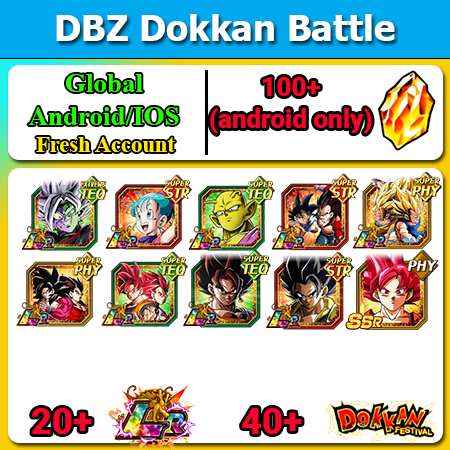 [Global][Android/IOS] Dokkan Battle Fresh Starters with 100-1000DS💎 Super LR Combo