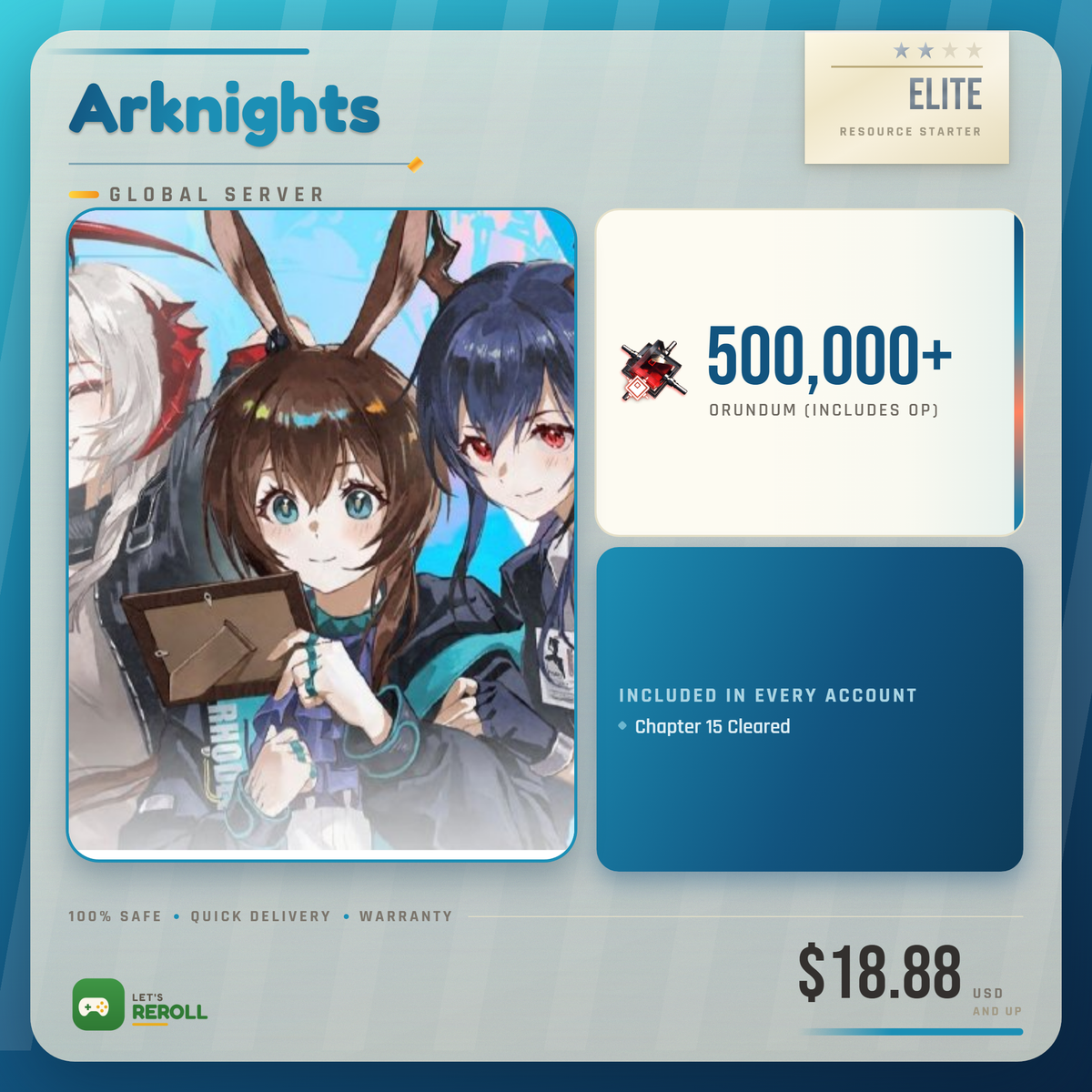 [Global] Arknights Farmed Resource Starter 430000+💎