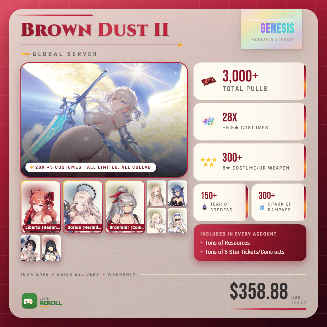 [Global] Brown Dust II (Browndust2 BD2) Genesis Resource starter - 3000+ Total Pulls 💎