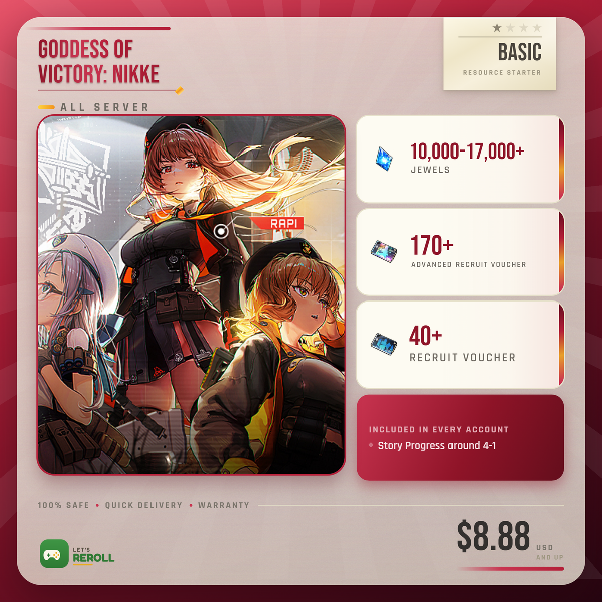 [Global] Goddess of Victory: Nikke Fresh Jackpot Starter 23000-26000+💎