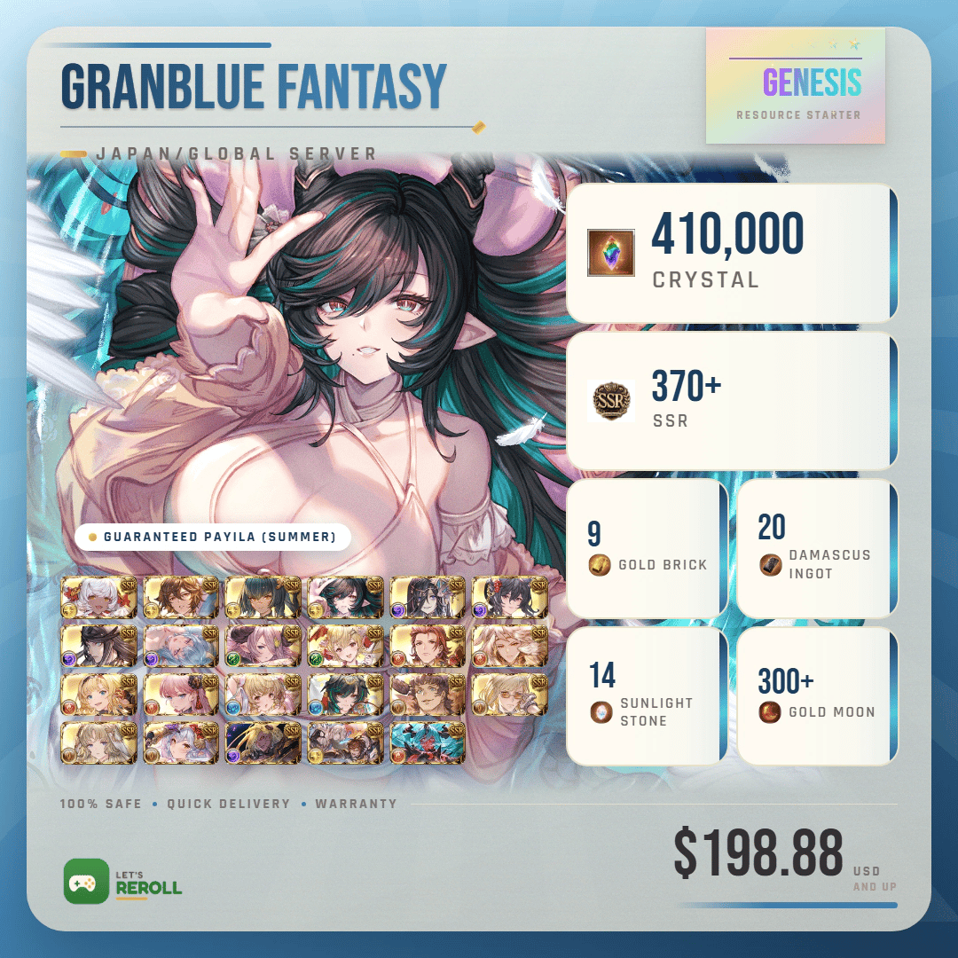 [Japan] Granblue Fantasy (GBF) Genesis Resource starter - 440000 Crystal 💎