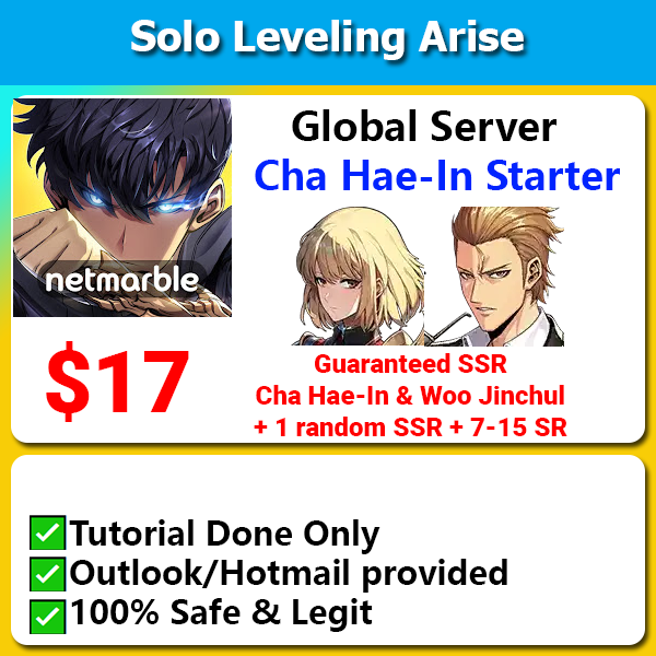 Solo Leveling Arise - Starter Pack SSR Hero Cha Hae-In - Jeu PC/Android/iOS 2024 - Action RPG - Neuf Sous Scellé