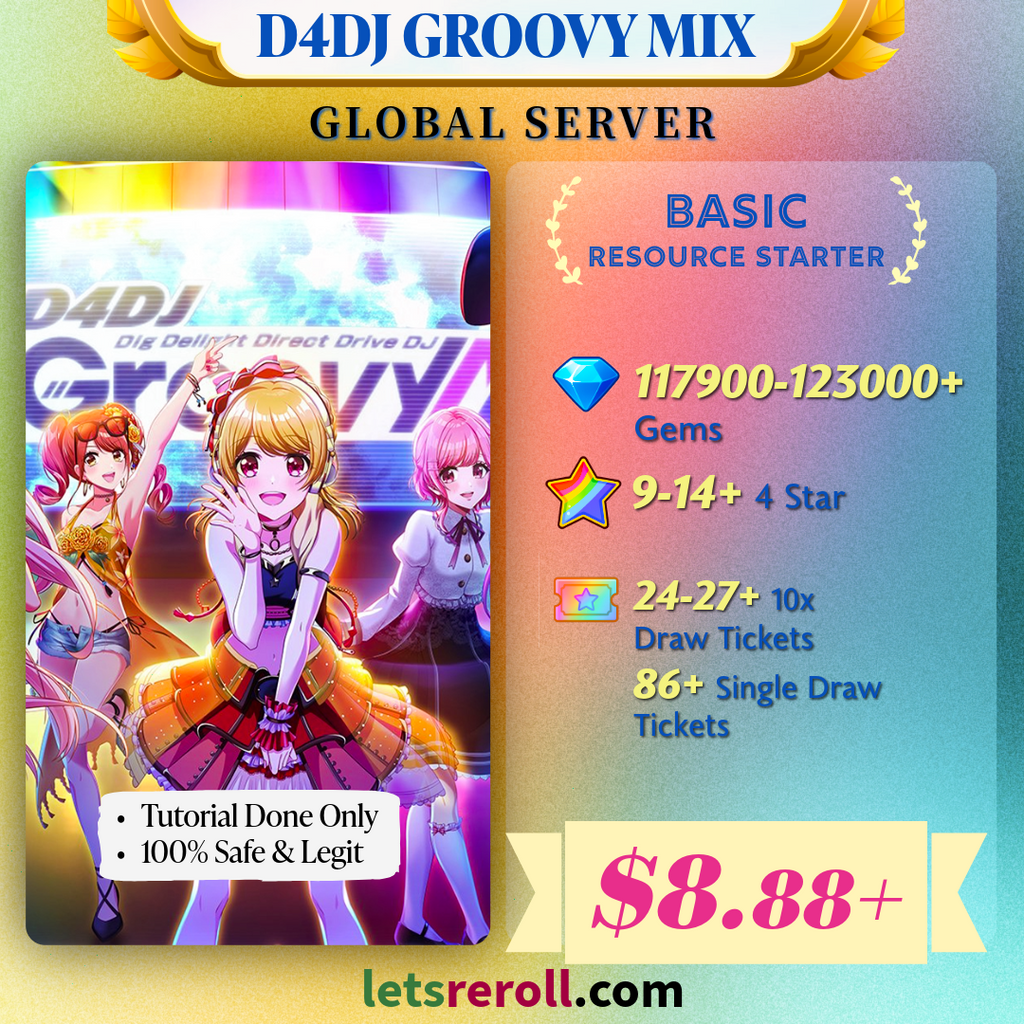 [GLOBAL] D4DJ Groovy Mix 117900 💎Gems Starter