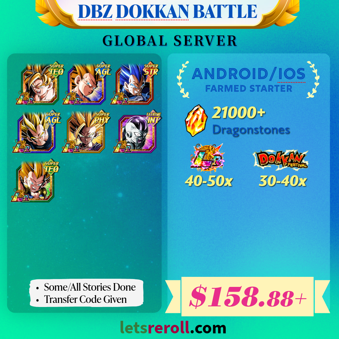 Account Dragon Ball Z Dokkan Battle IOS &ndash; 12000 Pietre Global (12k) Farming Fatto