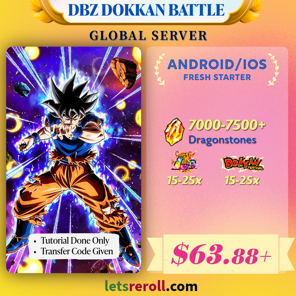 [Global][Android/IOS] Dokkan Battle Fresh Starters with 7000-7500DS💎 + 15-25 LR