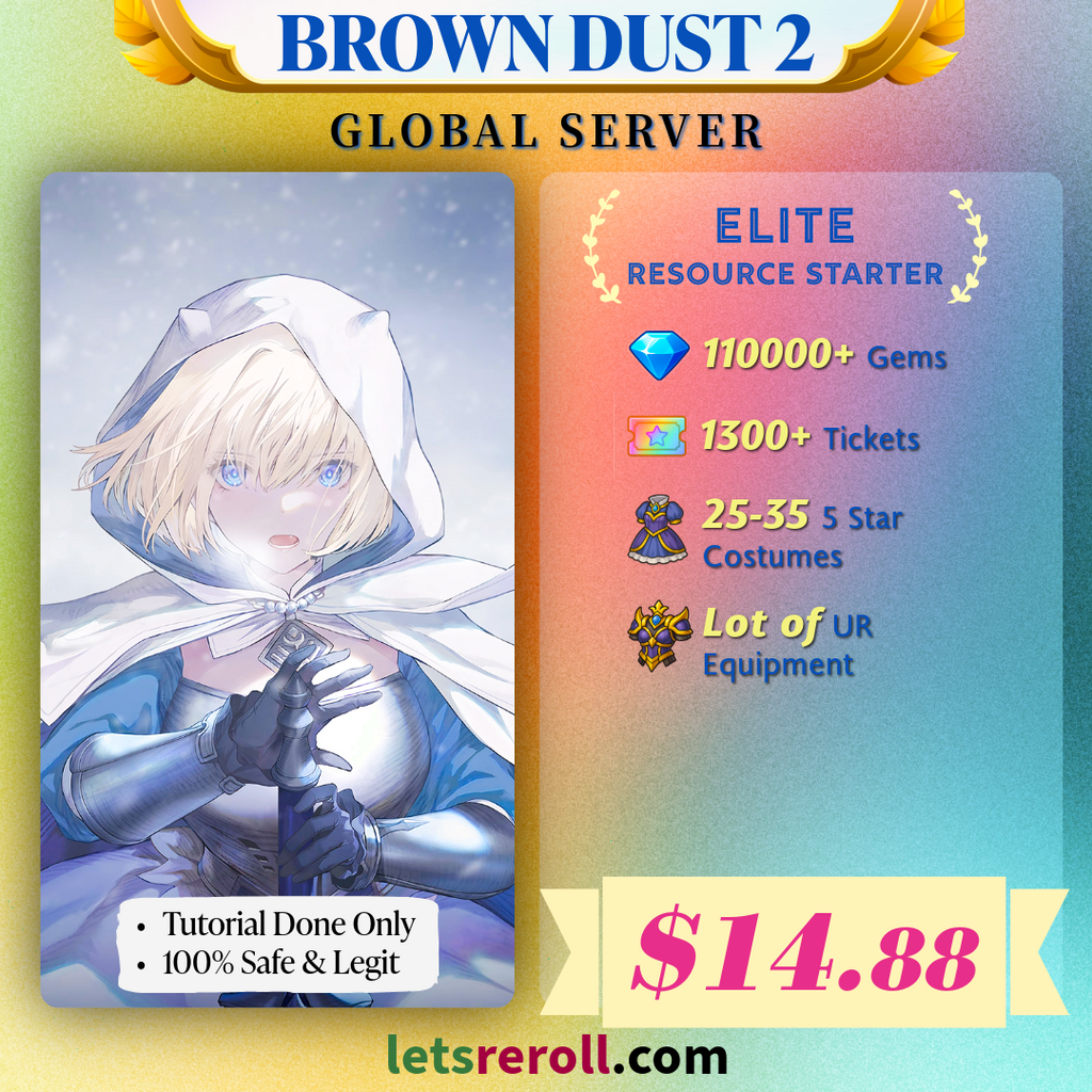 [Global] Browndust 2 Fresh Basic Resource Starter 110,000+💎 Total 1800 draws