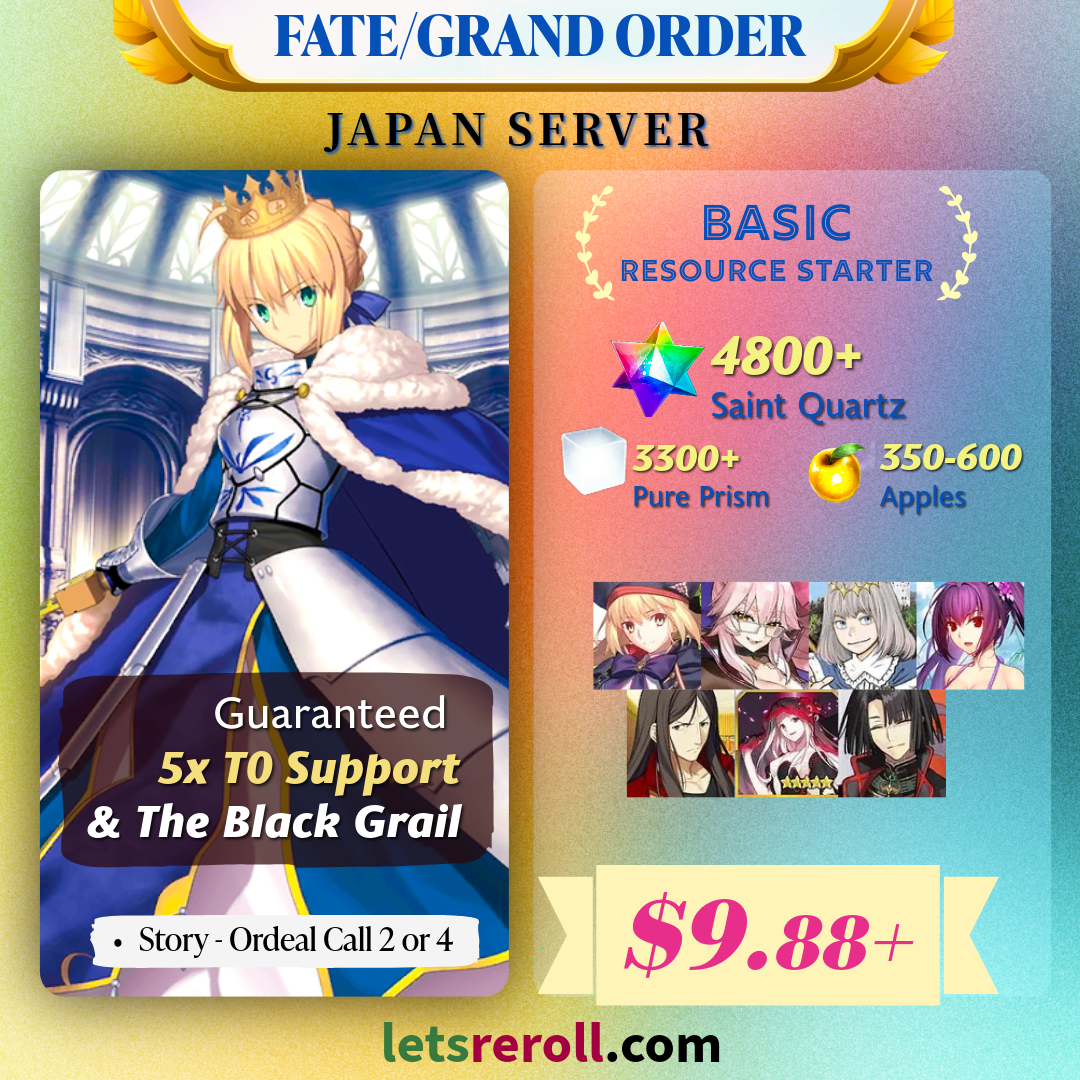[Japan] Basic Resource Starter 4800SQ with 5x T0 Support Black Grail