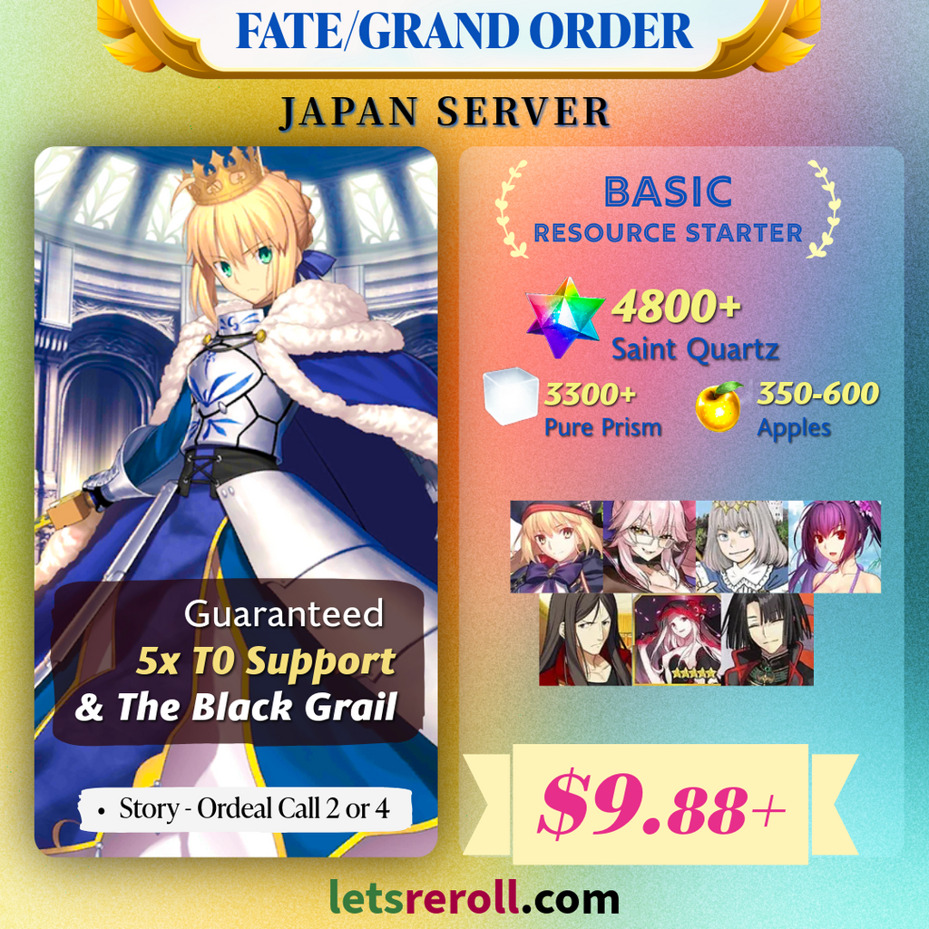 [Japan] Basic Resource Starter 4800SQ with 5x T0 Support Black Grail