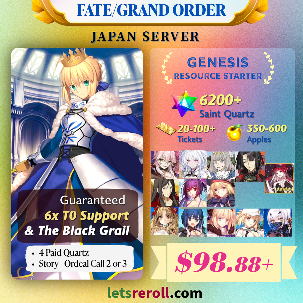 [Japan] Genesis Resource Starter 6200SQ with Tai Gong Wang Castoria Koyanskaya of Light Oberon Waver Lady Avalon Skadi Ruler The Black Grail