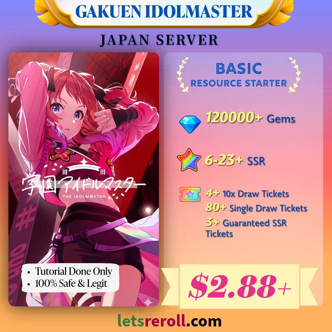 [Japan] Gakuen Idolmaster Basic Starter 120000 Gems 💎