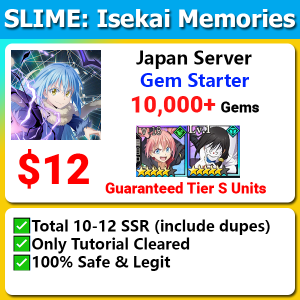 [Japan] SLIME Isekai Memories Tier SS Gems Starter