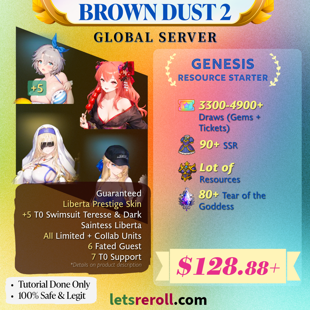 [Global] Browndust 2 Genesis Resource Starter 💎 Total 3300-4900 Draws