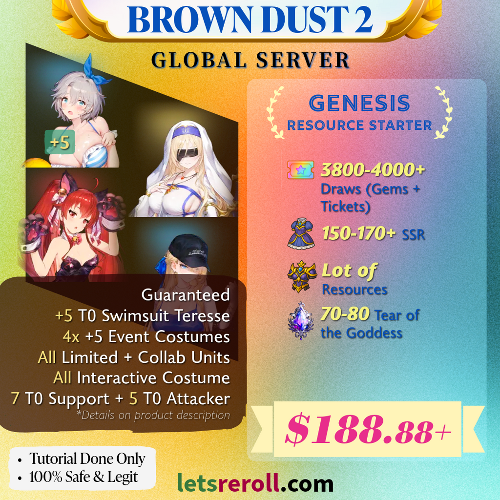 [Global] Browndust 2 Genesis Resource Starter 💎 Total 3800-4000 Draws