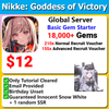 [Global] Goddess of Victory: Nikke Fresh Jackpot Starter 18000+💎 365+ Recruit Voucher