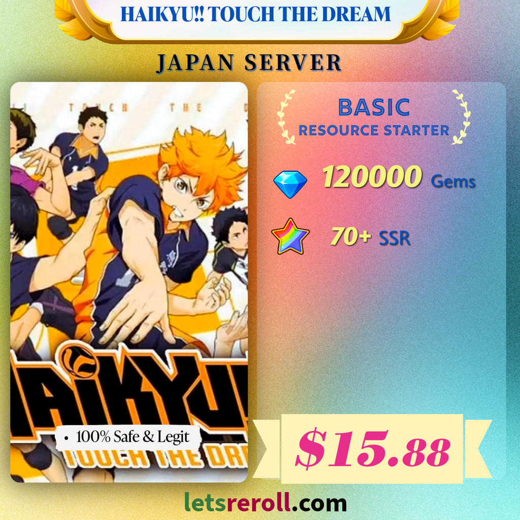 [Japan] Haikyu!! Touch The Dream Basic Gem Starter 120000+ 💎