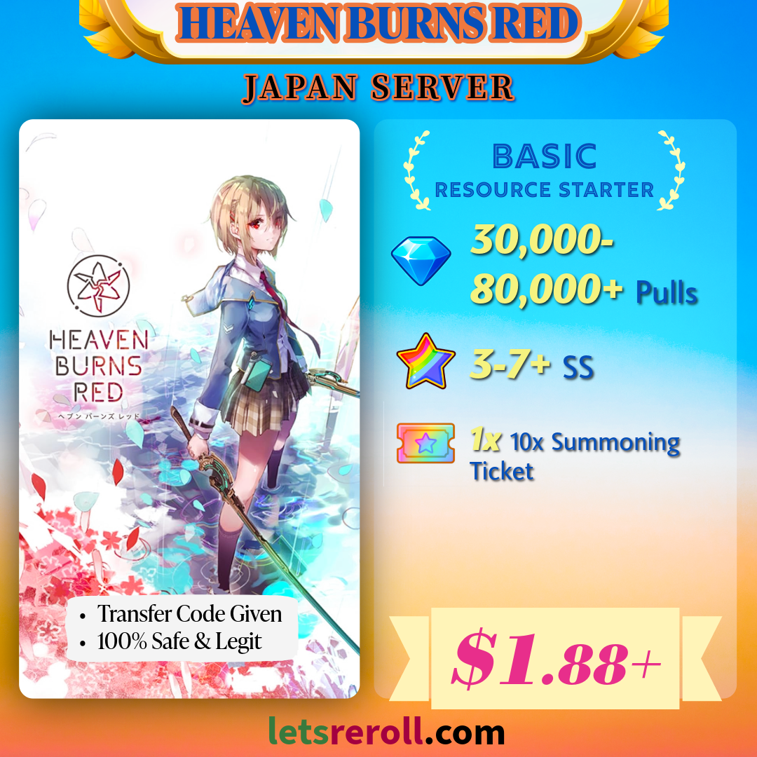 [Japan] Heaven Burns Red 30000-80000+💎 Basic Resource Starter