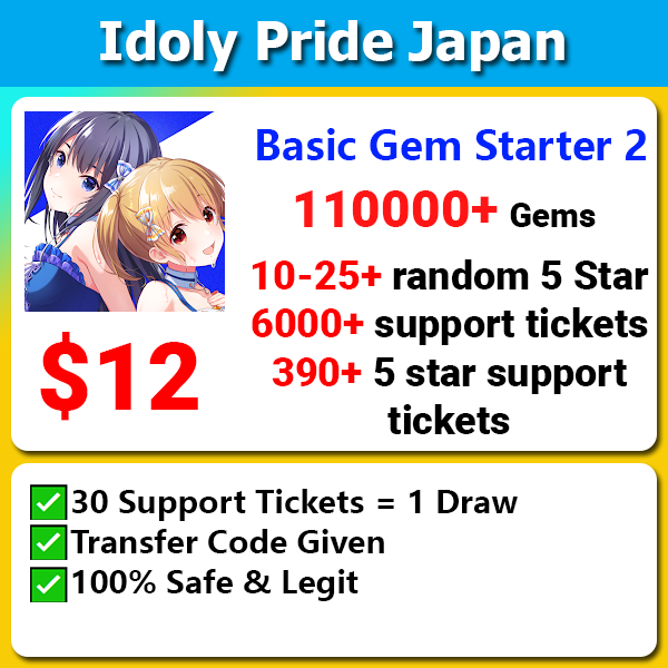 [Japan] Idoly Pride 110000+ Gems 10-25+ 5 star