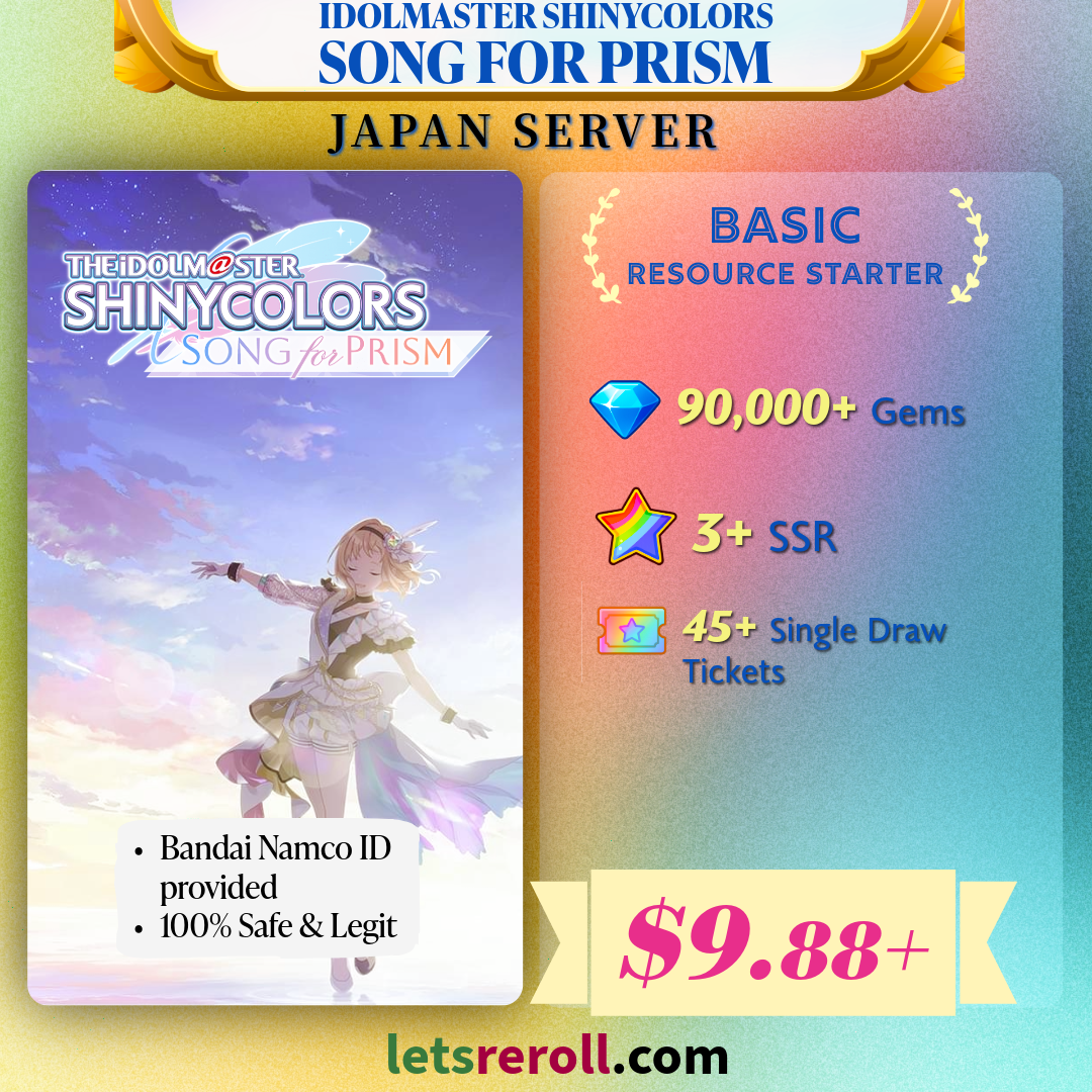 [Japan] Idolmaster Shiny Colors Song for Prism Basic Starter 90000 Gems