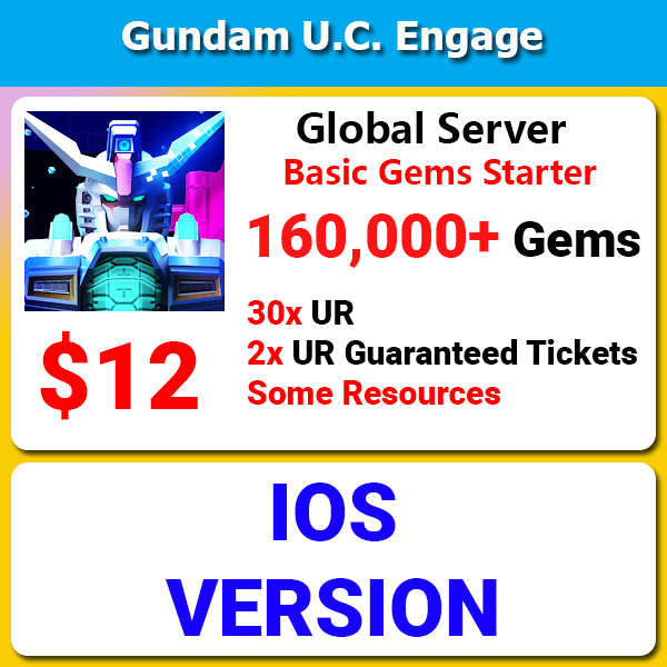[Global][IOS] Gundam U.C. Engage 160000+ Gems Starter