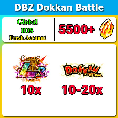 [Global][IOS] Dokkan Battle Fresh Starters with 4500DS💎 7 LR 10-20 Dokkan Limited
