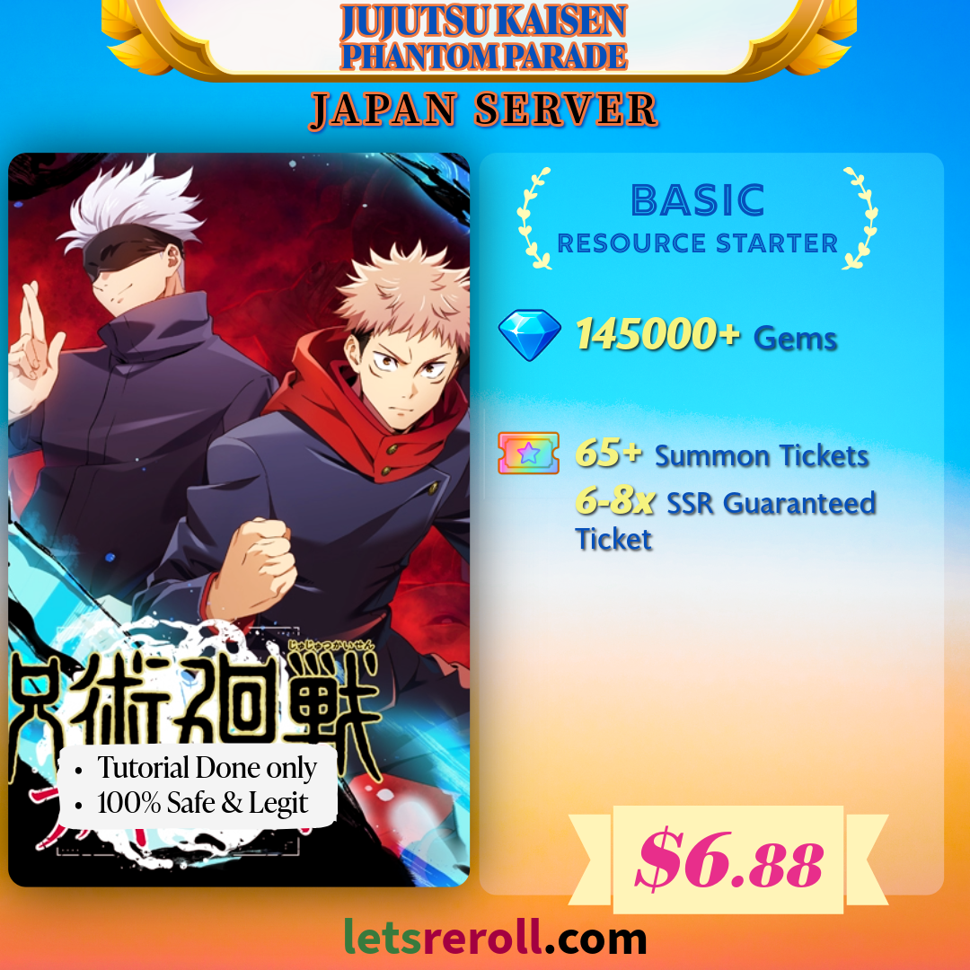 [Japan] JJK Jujutsu Kaisen Phantom Parade 145000+💎 Basic Resource Starter
