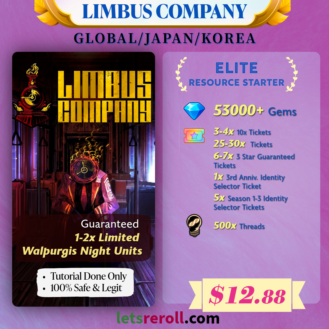 Limbus Company Elite Resource Starter 54000💎