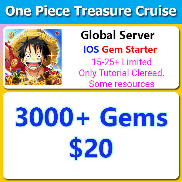 [Global Server][IOS] One Piece Treasure Cruise OPTC 3000+💎