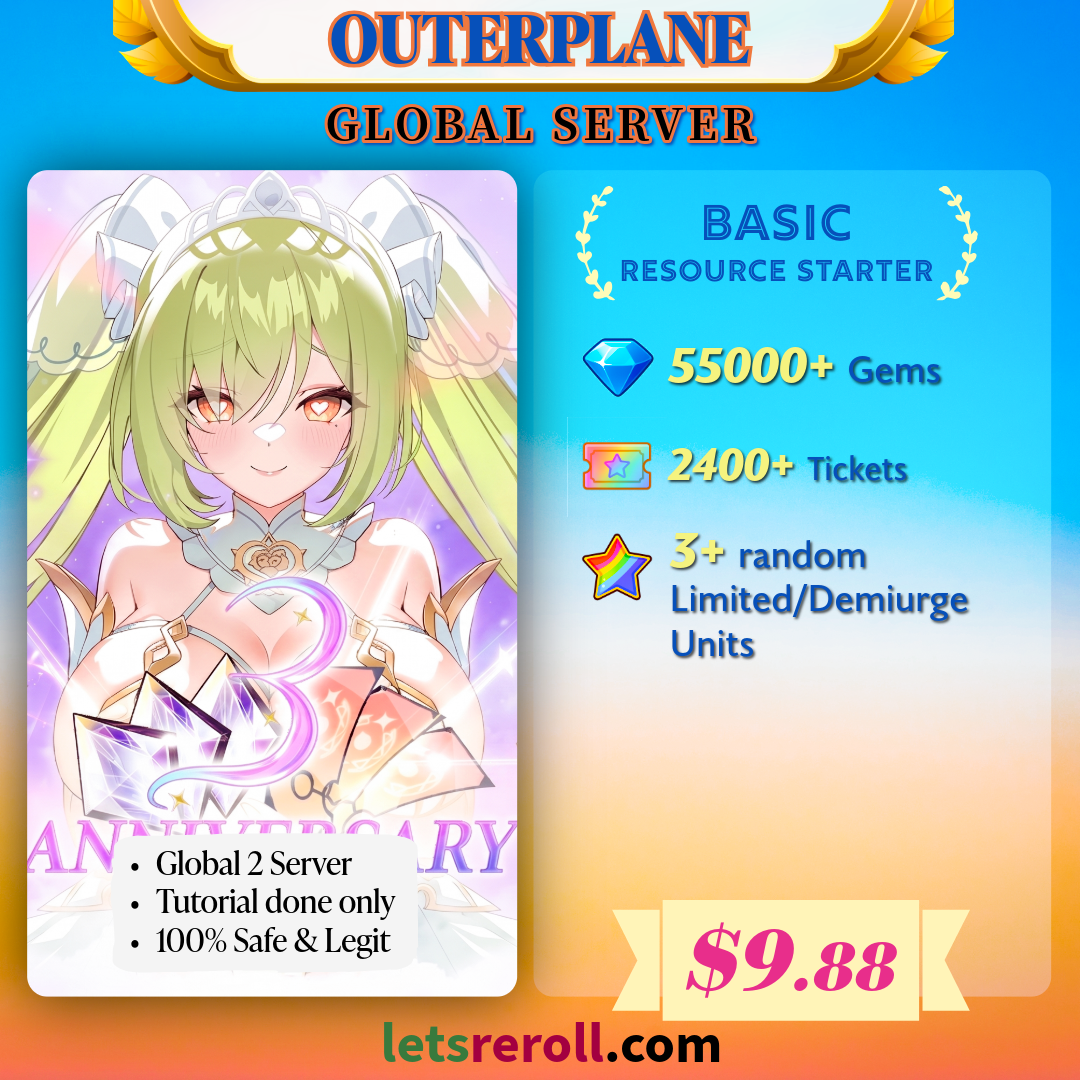 [Global] Outerplane Basic Gem Starter 55,000+💎