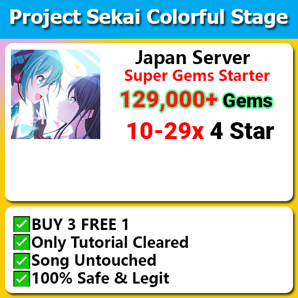 JP] [INSTANT] 182000+ Gems Project Sekai Colorful Stage ft. Hatsune M –  Skye1204 Gaming Shop