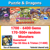 [Japan/Asia] Puzzle & Dragon 1700-6400+💎 Starter with Tier SS Gino