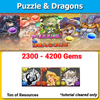 [Japan/Asia] Puzzle & Dragon 1700-6400+💎 Starter with Tier SS Omegamon/Aurora/Themis