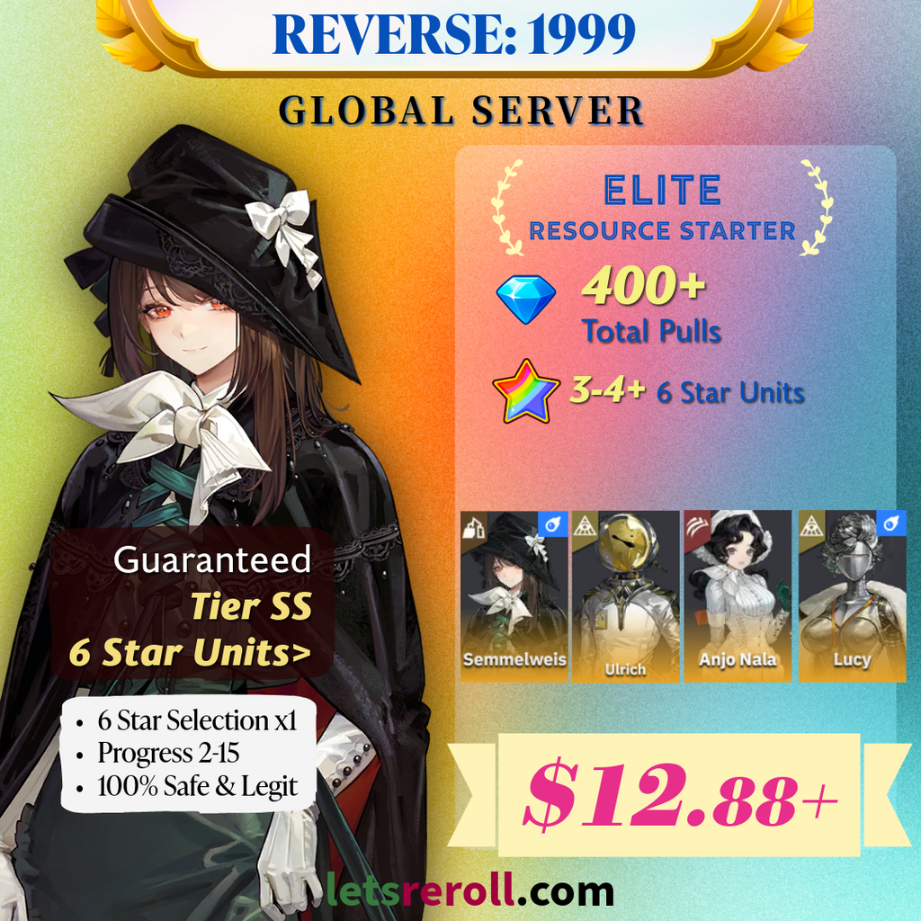 [Global] Reverse 1999 Elite Resource Starter 💎 Total 400+ Pulls