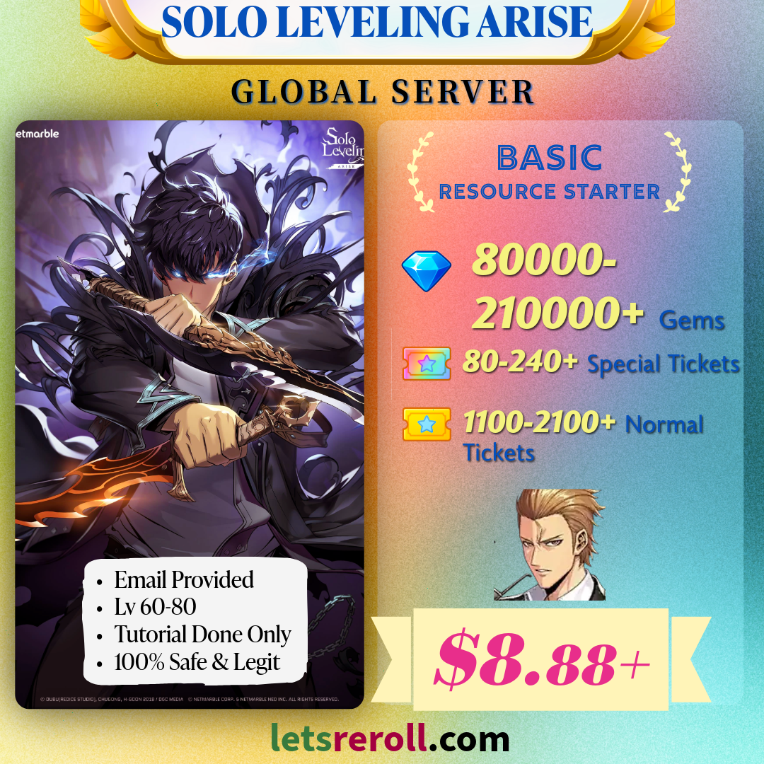 [Global] Solo Leveling Arise Basic Gem Starter 80000-210000+ 💎